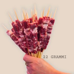 arrosticini 22 grammi selezione campitelli carni genuine selezionate da piccole aziende agricole abruzzo e molise allevate con pratiche sostenibili
